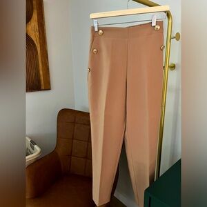 Camel classy slacks with golden buttons